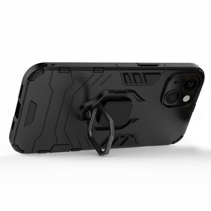 Bild 4,  iPhone 13 - Hybrid Ring Skal - Svart