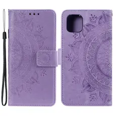  iPhone 13 - Tryckt Mandala L&auml;der Fodral - Lila