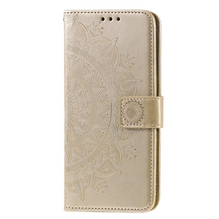 Bild 4,  Huawei Y5p - Mandala Plånboksfodral - Guld