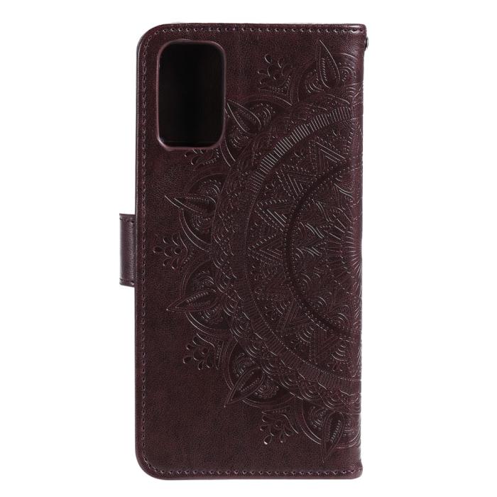 Bild 3,  Huawei Y5p - Mandala Plånboksfodral - Mörk Brun