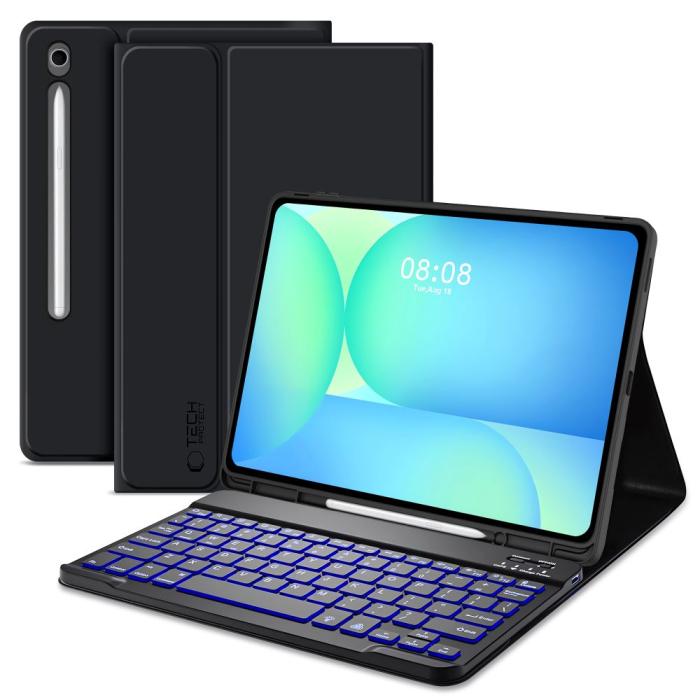 Bild 2, Tech-Protect Tech-Protect Galaxy Tab S10 FE Plus Fodral SC Tangentbord Svart