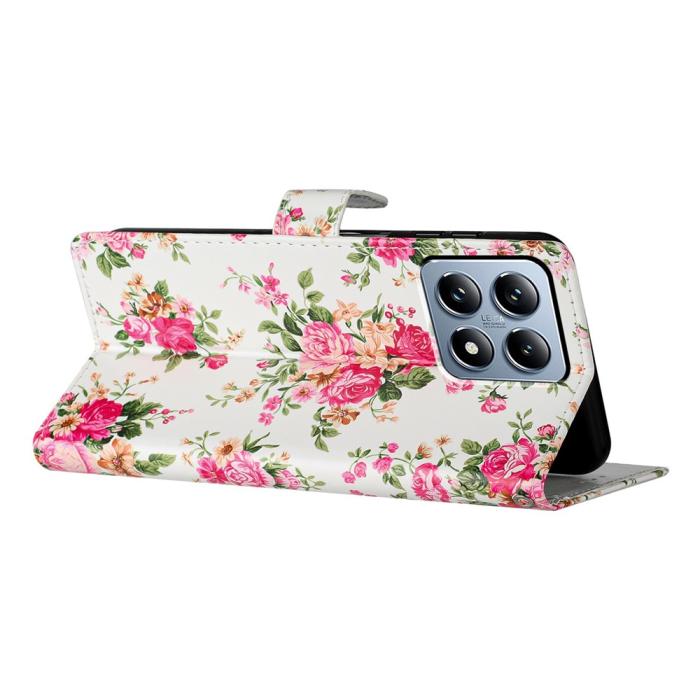 Bild 4,  Xiaomi 15T Pro Fodral Med Tryck Rosa Blommor