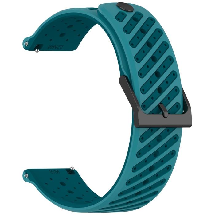 Bild 2,  Klockarmband 22 mm Quick Release Silikon Blå