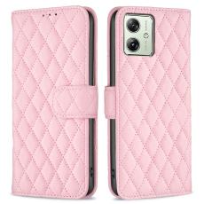  Motorola Moto G54 5G Fodral Diamond L&auml;der Rosa