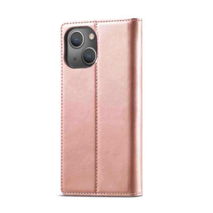 Bild 3, LC.IMEEKE LC.IMEEKE iPhone 14 Plus Fodral Flip Roséguld