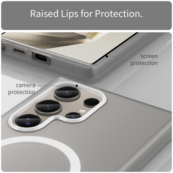 Bild 6,  Samsung Galaxy S23 Ultra Skal MagSafe Slim Matt Vit