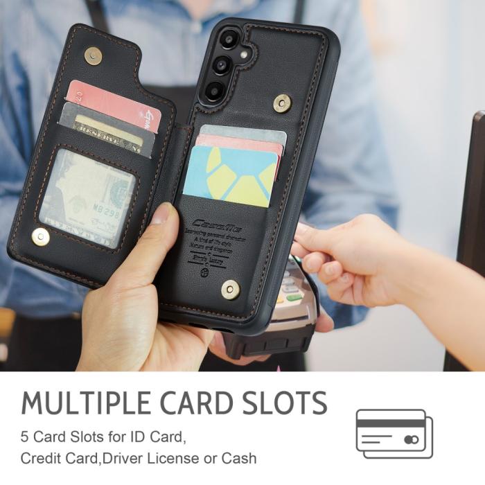Bild 5, CASEME CASEME Galaxy A56 5G/A36 5G Skal RFID Kickstand Plånbok Svart