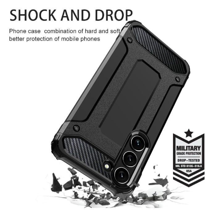 Bild 5,  Samsung Galaxy S23 Plus Skal Shockproof Hybrid Armor Roséguld