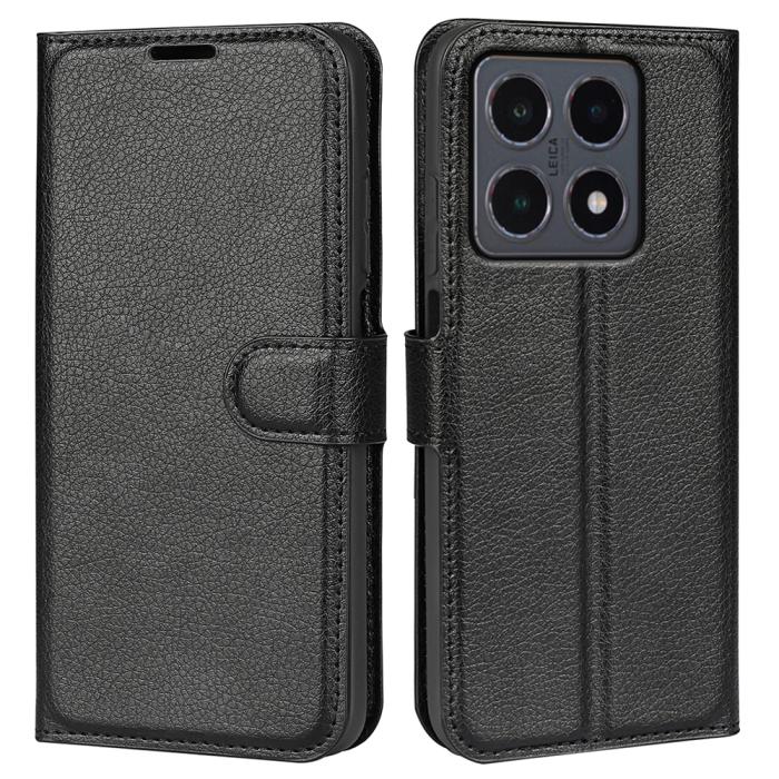 Bild 4,  Xiaomi 15T Fodral Litchi Läder Svart