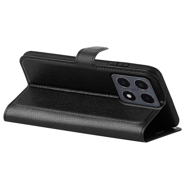 Bild 6,  Xiaomi 15T Fodral Litchi Läder Svart