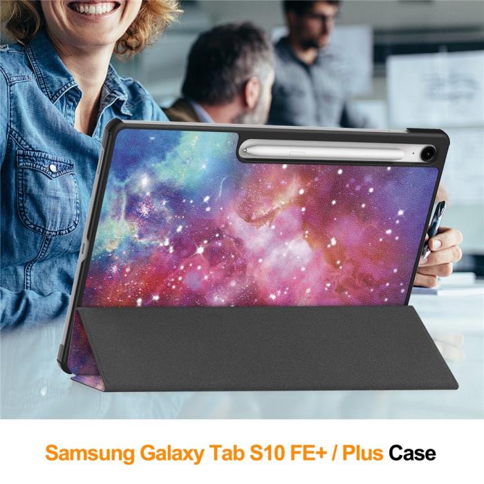 Bild 3,  Samsung Galaxy S10 FE Plus Fodral Tri-Fold Galaxy