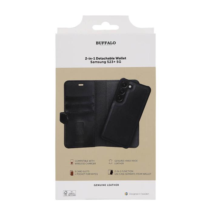 Bild 2, Buffalo Buffalo Samsung Galaxy S23 Plus Fodral 2in1 Magnet / Skal Svart