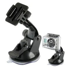  Bilf&auml;ste Med Sugkopp F&ouml;r GoPro/DJI/Insta360 Svart