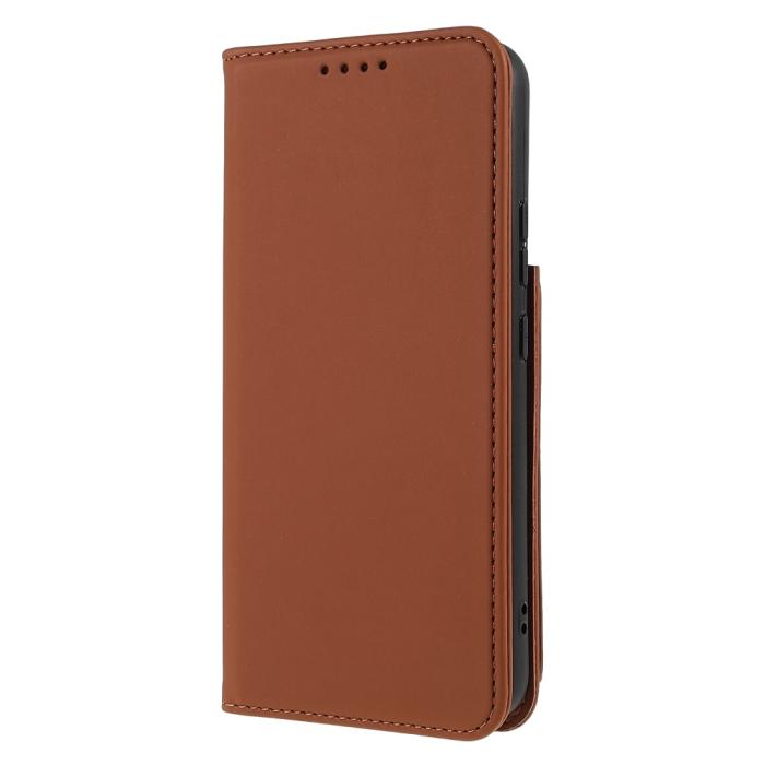 Bild 2,  Samsung Galaxy S22 Plus Fodral Flip Med Kortfack Brun