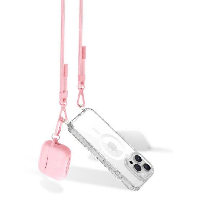 Bild 3, Tech-Protect Tech-Protect Mobilsnöre CrossBody Rope Steel Baby Pink