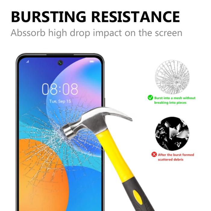 Bild 2,  Huawei P Smart (2021) - Heltäckande Skärmskydd I Härdat Glas