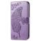  iPhone 13 - Butterfly Print Läder Fodral - Lila