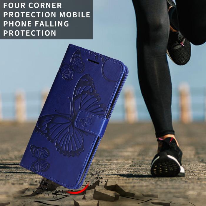Bild 5,  Motorola Moto G86 Power/G86 5G Fodral Fjäril Tryck Blå