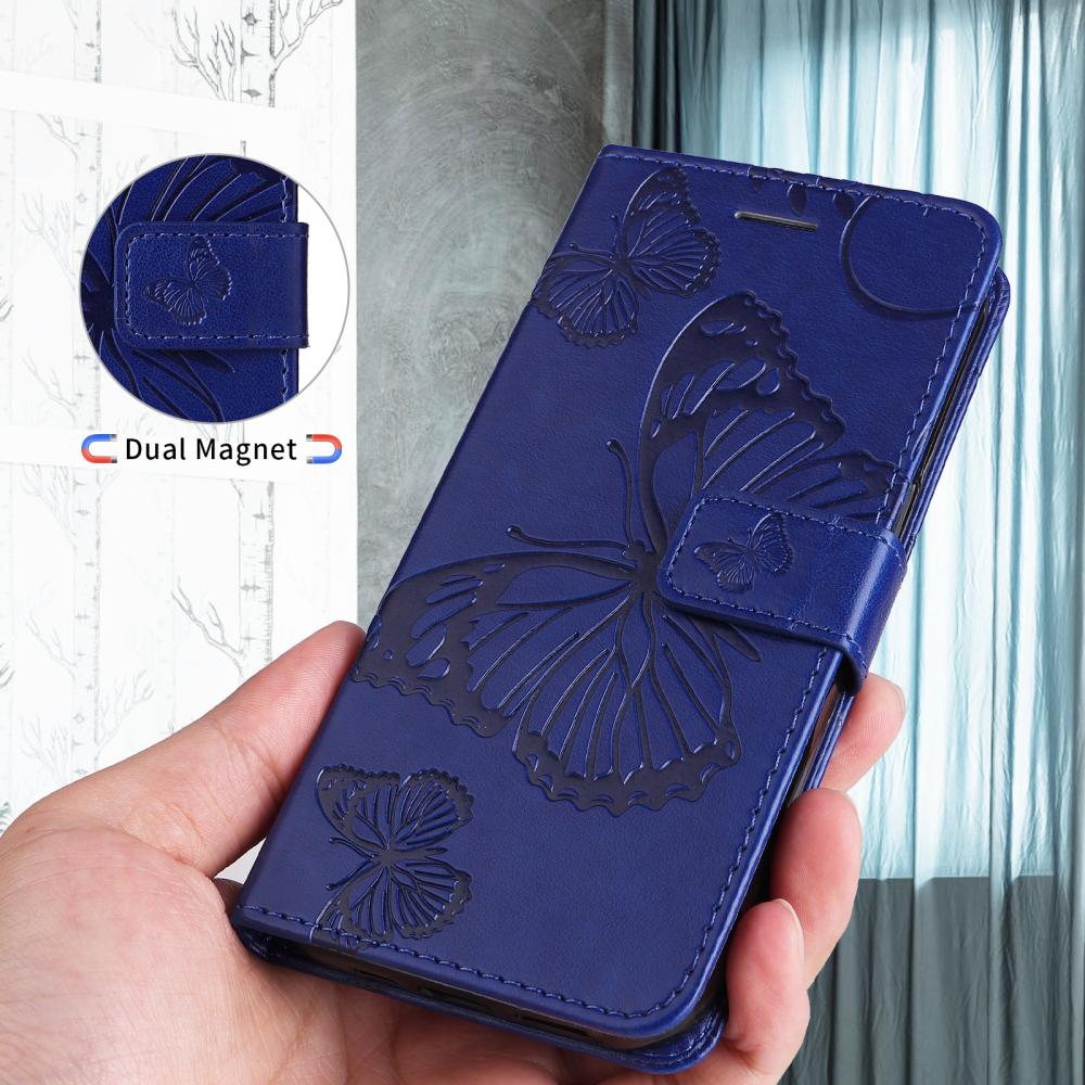  Motorola Moto G86 Power/G86 5G Fodral Fjäril Tryck Blå