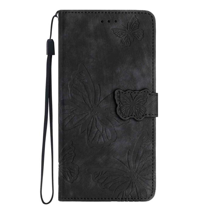 Bild 3,  Sony Xperia 10 VII Fodral Fjäril Tryck Svart