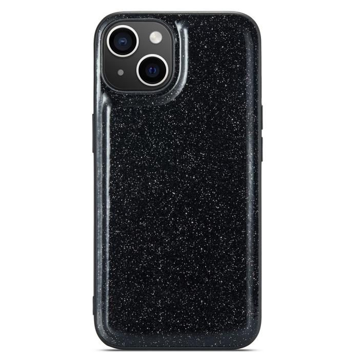 Bild 3, DG.MING DG.MING iPhone 15 Plus Skal Läder Glitter Svart