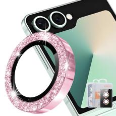 ENKAY ENKAY Samsung Galaxy Z Flip 8 Linsskydd Glitter Rosa