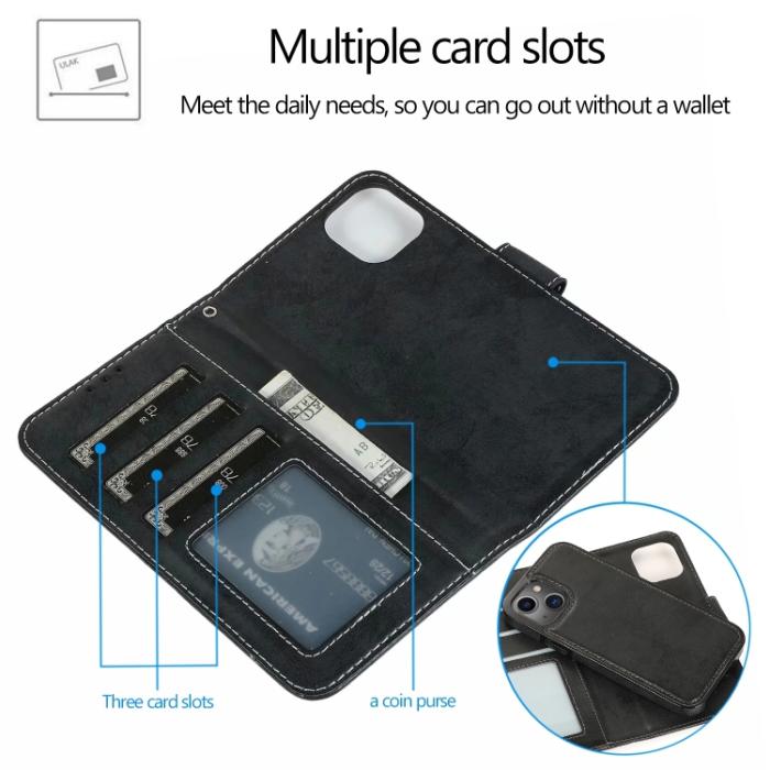 Bild 3,  iPhone 14 Pro 2in1 Fodral Magnet / Skal Svart