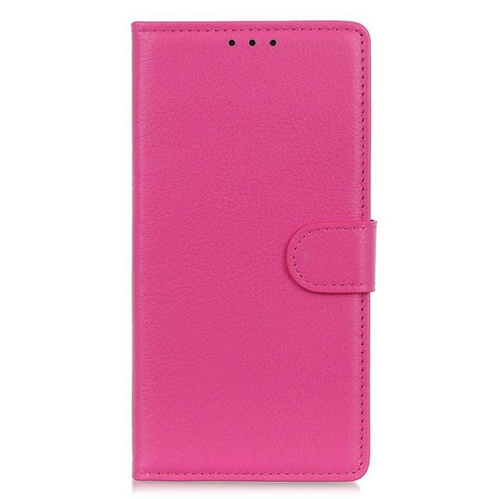 Bild 6,  Motorola Moto G04 4G/G24 4G Litchi Läder Fodral Rosa