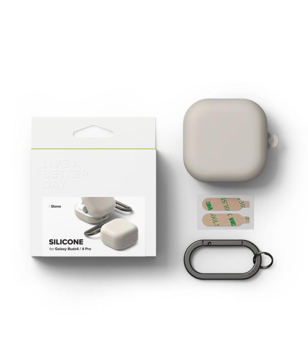 Bild 6, Ringke Ringke Galaxy Buds 4 / 4 Pro Skal Silikon Stone