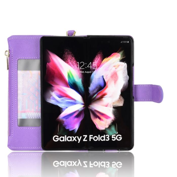 Bild 3,  Galaxy Z Fold 3 Fodral Multifunktionell Lila