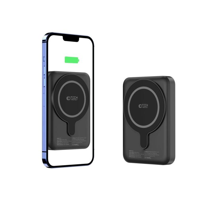 Bild 4, Tech-Protect Tech-Protect 10000 mAh MagSafe Powerbank LifeMag Svart