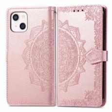  iPhone 13 - Mandala L&auml;der Fodral - Ros&eacute;guld