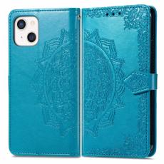  iPhone 13 - Mandala L&auml;der Fodral - Bl&aring;