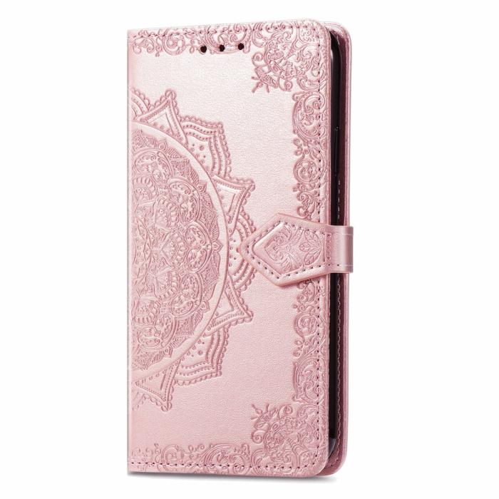 Bild 6,  iPhone 13 - Mandala Läder Fodral - Roséguld