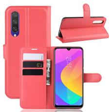  Xiaomi Mi A3 - Litchi Pl&aring;nboksfodral - R&ouml;d