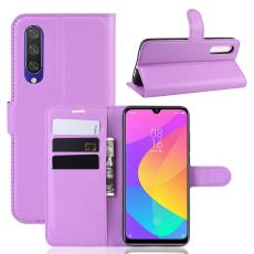  Xiaomi Mi A3 - Litchi Pl&aring;nboksfodral - Lila