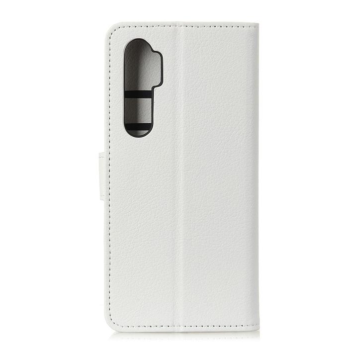 Bild 3,  Xiaomi Mi Note 10 Lite - Litchi Plånboksfodral - Vit
