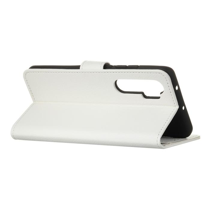 Bild 4,  Xiaomi Mi Note 10 Lite - Litchi Plånboksfodral - Vit