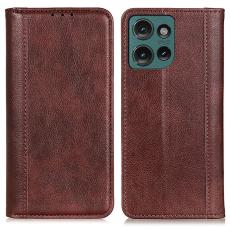  Motorola Edge 50 Neo Pl&aring;nboksfodral L&auml;der Brun