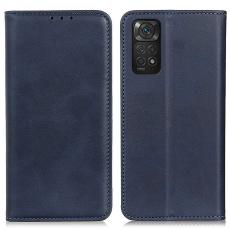  Xiaomi Redmi Note 11 4G Fodral Flip L&auml;der Bl&aring;