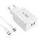 Tech-Protect Tech-Protect 45W Väggladdare PD Inkl. USB-C Kabel Vit