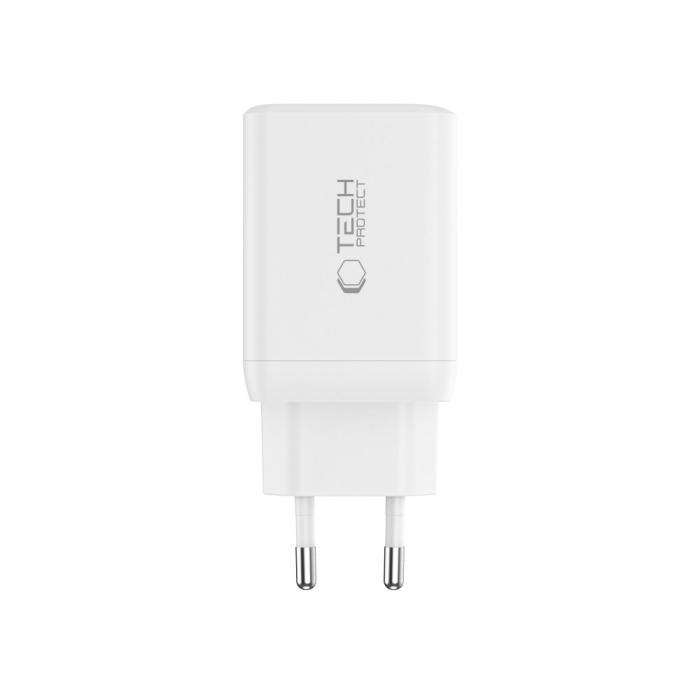Bild 5, Tech-Protect Tech-Protect 45W Väggladdare PD Inkl. USB-C Kabel Vit
