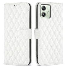  Motorola Moto G54 5G Fodral Diamond L&auml;der Vit