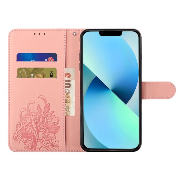 Bild 4,  iPhone 14 Plus Fodral Med Tryck Tiger Rosa