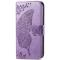  Samsung Galaxy S23 FE Fodral Fjäril Tryck Ljus Lila