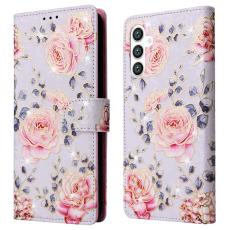  Samsung Galaxy S25 Fodral RFID Rosa Blommor
