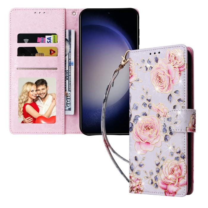 Bild 5,  Samsung Galaxy S25 Fodral RFID Rosa Blommor