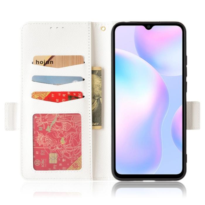 Bild 4,  Xiaomi Redmi 9A / 9AT Fodral Litchi Textur Vit