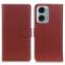  Motorola Moto G04 4G/G24 4G Litchi Läder Fodral Brun