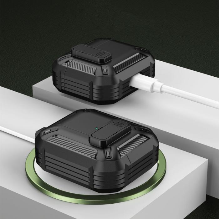 Bild 2, Tech-Protect Tech-Protect AirPods Pro 1/2 Fodral X-Carbo Svart